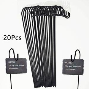 10pcs/20pcs Iron Metal Hanging Solar Feeder Basket Hooks - Heavy-duty Garden Lights Pot Stakes, Outdoor Stake Stand For Flowers, Bird-friendly, Weather-resistant,