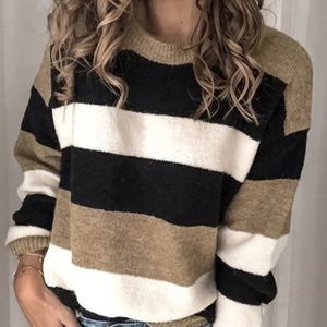 Vrouwen's Elegante Gestreepte Trui - Ideaal voor Kantoor, Thuis en Strijduur