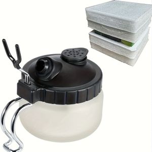 Veelzijdige Airbrush Reinigingsset met Glazen Pot, Makkelijk Schoon te Maken Container & Houder - Geschikt voor de Meeste Modellen
