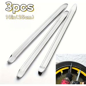 3pcs Steel Tire Tool Set, Tire Pry Bars For Car, Bike, Motorcycle, Tricycle Tire , Rust-resistant Coating, Universal Repair