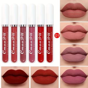 CMAADU 6-delige Matte Lipgloss Set - Langhoudend, Waterdicht, Niet-Klevende Formule in Rijke Rode Tinten voor Alle Huidtypes