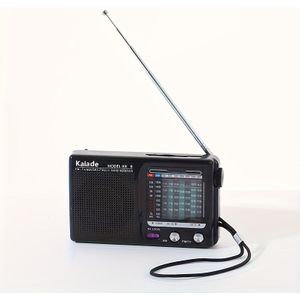 Drabare Radio AM FM SW1-7, Transistorradio met Luidspreker, Koptelefoonaansluiting, 2AA Batterijen Bediende Radio, Zakradio voor Binnen-, Buiten- en Noodgebruik KK-9