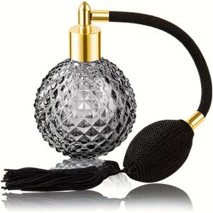 Vintage parfumspuitfles, 100 ml lege hervulbare parfumfles met lange kwast, reisaccessoires