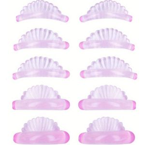 5 Paar Applicator Tools Wimperperm Pads Make-up Accessoires Herbruikbare Wimperextensie Kleefstokjes 3D Wimperkruller Accessoires Schelp Stijl Wimperperm Kruller