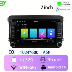 1+32GB 14 Autoradio voor VW Jetta, Tiguan, Beetle, Passat, Golf en Skoda - 7-inch Touchscreen Autostereo met GPS Navigatie, , FM RDS Audio Ontvanger SWC Hoofdeenheid