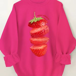 Women's Plus Size Print Sweatshirt - Graphic Casual Pullover, Oversized Round Neck Long Sleeve Top For Spring/fall, Machine Washable, Apparel, Graphic Design, Soft Texture Fabric