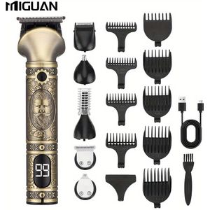 Haartrimmers en 6-in-1 Baardtrimmer Set voor Mannen, Professionele Draadloze Haarknipper voor Kapsels, Fade, Baard, & Lichaamsverzorging, Oplaadbaar via USB-C, Cadeaus voor Mannen