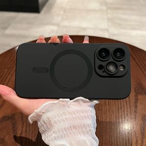 Magnetic Case Matte Luxury Soft Metallic Design Case With Camera Protector For Iphone 16 15 14 11 Pro Max, Sdone