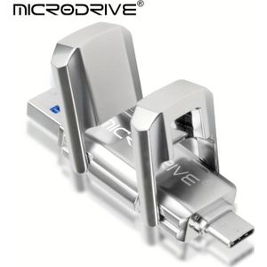 MICRODRIVE USB 3.2 Flash Drive, Hoge-snelheid opslag voor pc, tv, auto, 64GB/128GB/256GB, Metalen U-schijf, Beste kerstcadeau, Openingscadeau, Computeropslagaccessoire