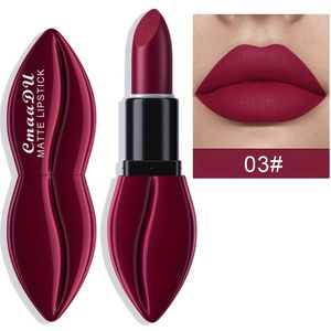 2 stuks Matte Lip Gloss Lipstick van CMAADU, waterdicht, langdurig, niet-vervagend, niet-plakkende beker, nieuwe modieuze lipstick voor alle huidtypes, rode lijn huidskleur