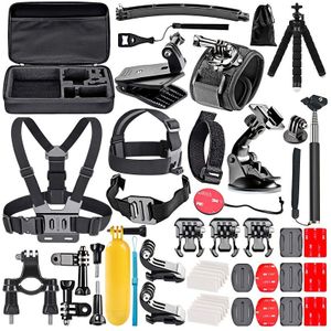 50pcs Action Camera Accessory Kit For Hero11/10/9, For Dji , Includes Head Mount, Chest Harness, Suction Cup, Selfie Stick, And More - Customizable Set Without Battery Or Electronic Components