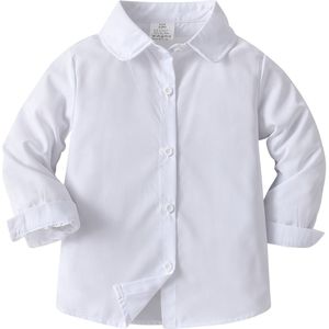 Meisjes/jongens Overhemd Met Lange Mouwen Formeel Overhemd Voor Feestcadeau Kerstmis