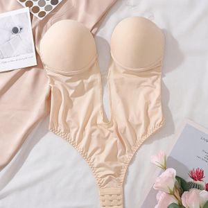 Damesmode Bodysuit met Taille- en Buikvorming, Open Rug en Schouders, Transparante Bandjes, Gladde Kleuren, Lingerie BH, Bruidsjurk Ondergoed, Shaping Bodysuit, Onzichtbaar Ondergoed.