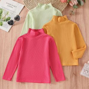 3-Pack Vaste Kleur Hoogsluitende Truien voor Meisjes, Polyester en Mengsel, Medium Stretch, Casual Lange Mouw Truien voor Meisjes, Perfect voor Lente/Herfst - Leeftijd 12 en Jonger