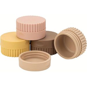 4-delige set siliconen reisverpakkingen: anti-morsen, herbruikbaar en perfect voor bodylotion, handcrème en sieradenopslag