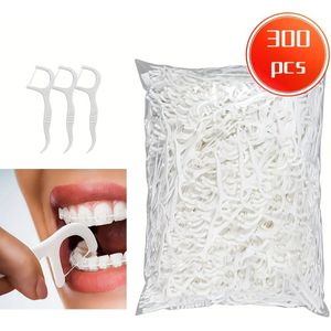 300/500 stuks Tandzijde Picks voor Diepe Reiniging - Hygiënisch, Wegwerpbaar & Draagbaar voor Dagelijkse Mondverzorging & Reizen