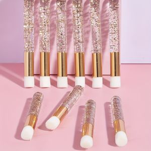 10 stuks Baopinger draagbare geurloze nylon borstel oogwimper reinigingsborstel, zachte borstels, ABS kunststof staaf, met zwarte verwijderaar diepe reiniging poriën, voor huid