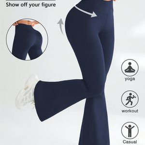 Vrouwen High-Waist Flare Broek - Comfortabele en Zachte Stretchbroeken, Slim-Fit Casual Trousers Geschikt voor en Veelzijdige Kleding