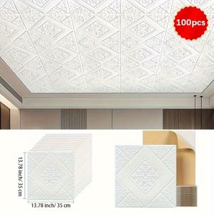 stuks 3D zelfklevende vinyl behangstickers, losneembare schuimsteen wanddecoratie, waterdicht en vochtbestendig, stijl en hout voor slaapkamer, woonkamer, keuken renovatie