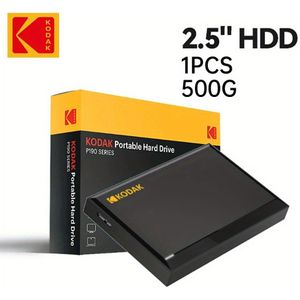 KODAK Draagbare HDD500G 1TB Externe Schijf 5Gbps Hoge Snelheid 120MB/s 2TB Draagbare Gaming HDD voor PS4/PS3/PS2/Switch
