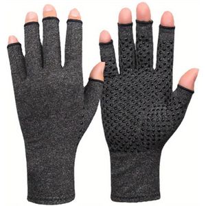 1 paar wintercompressiegloves, vingerloze handschoenen, antislipgloves, polssteun, polsband