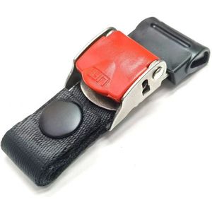 Roestvrijstalen helmaccessoire-set met sneldraaggesp, verstelbare kinriemadapter voor motorfiets - Rood en zwart, motorhelmaccessoires