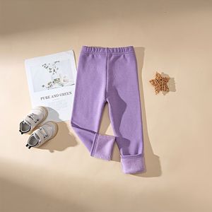 1-Pack/4-12 Jaar Meisjes Winter Fleece Gevoerde Warme Onderbroeken voor Scholieren, Koude Weer Kleding, Eenvoudig Ontwerp, Dik Materiaal, Thermische Ondergoed