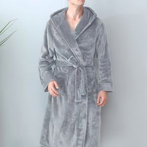 Heren Casual Hooded Robe Set - 100% Polyester Breiselstof, Lange Mouwen Kleur Badjas met Lichte Stretch, Regular Fit met Riem en Zakken voor Alle Seizoenen