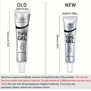 BORN PRETTY 30ml Vaste Nageltips Gel 3D Sculpting Gel voor Nepnagels Verlenging Helder Acrylnagels Vaste Gel voor Press-On Nagels Nagelartiesten Nagelgel Polish Nageltips Gel