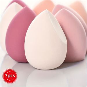 7-delige Superzachte Make-up Spons, Nat en Gebruik, Latexvrije Spons Poederdons, Geschikt voor Vloeibare Foundation, Crème, Poeder en Foundation