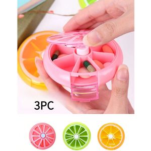 3pcs Portable Mini Medicine Organizer, Transparent Alphabet Pill Box, Candy Box, Weekly Travel Pill Box Organizer, Individual Compartment Boxes