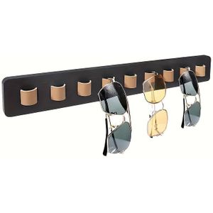 1 stuks Bamboe Brillen Opbergdoos met Wandhouder - Ruimtebesparende Organizer voor Meerdere Pairs, Duurzame Bamboe Constructie, Eenvoudige Installatie voor Thuis, Kantoor