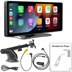 10,26 Inch Draagbare Autoradio met Auto Schermweergave BT USB TF Speler Achteruitrijcamera HD-scherm Multimediasysteem MP5-speler