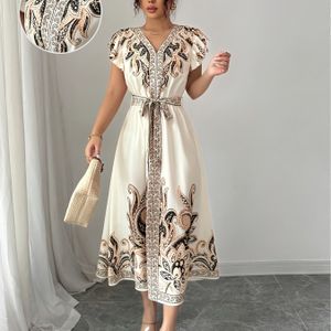 Vrouwenmode Paisley Print Jurk