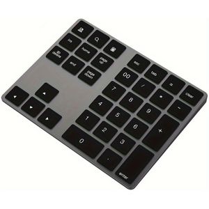 USB-C Oplaadbaar Draadloos Numeriek Toetsenbord met 34 Toetsen en Intelligente Herkenningssysteem, Compatibel met MAC OS Computertoetsenbord