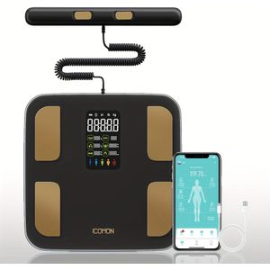 Slimme Digitale Weegschaal voor Thuisgebruik, Gezondheid & Fitness Lichaamsgewichtmeting met Groot Kleuren Display, 360 lbs Capaciteit