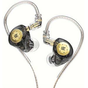KZ EDX PRO In-Ear Oortjes | Koptelefoon met Bedrade IEM Oordopjes, HiFi Diepe , Over Ear Headset, Nieuwe 10mm Dynamische Driver, Afneembare Kabel, Oordopjes, Geluidsisolatie