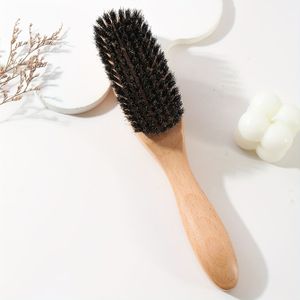 Haarborstel van hout - houten handvat, ultra zachte geitenhaar borstel en kam, dagelijkse haarverzorging en styling tool, geschikt voor iedereen