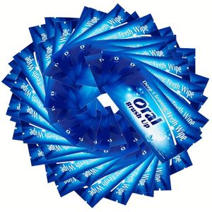 30 stks Tandenreiniging Geen Borstel Vinger Handschoen Watten Handig Gebruik Draagbaar Reisformaat Geschikt voor Reinigen van Tanden keer na de Maaltijd, Frisse Adem