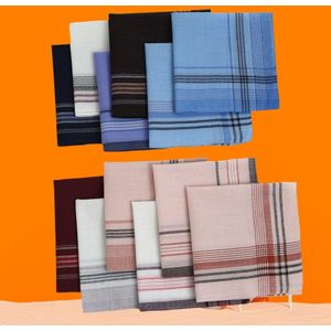 12 stuks Heren Katoenen Zakdoeken - Zacht Elegante Geometrische , Diverse Kleuren, Geschikt voor Bruiloften, Feesten, Partijtjes, Vaderdag en -Patrick's Dag Hoogwaardige Katoenen Stof