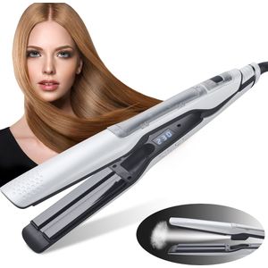 Professionele Haarstijltang & Krultang, 2-in-1, Eiwitcorrigerende voor Gladde en Gezonde met EU Stekker, Stijlvol Ontwerp,Professioneel apparaat,Stoomtechnologie,Dubbeldoel Styler,Kappers