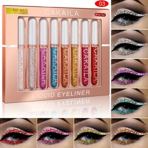 Oogpotlood Vloeibare eyeliner 8- collectie Waterdicht Langdurig Niet Vlekkerig
