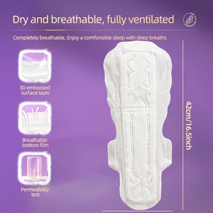 Extra Lange, Dikke & Zachte Nachtleggers - Lekvrij, Hoge Absorptie, Ongeparfumeerde Wegwerp Menstruatieverzorging