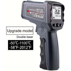 Digitale Infraroodthermometer met Laser - Dubbele Schaal -50 tot 1600°C, Kleuren LCD Display, Hoge Precisie 0.1, Werkt op Batterijen, Duurzaam ABS Lichaam voor Industriële Temperatuurmeting