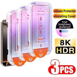 3pcs Full Cover Screen Protector For Iphone 11/12/13/14/15/16/16 Pro Max/15 Pro Max/x/xs/xr/xs Max, Ultra Hd 9h Tempered Glass, Compatible, , Anti-scratch, Anti-fingerprint, Case Friendly