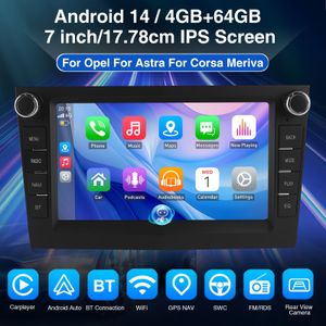 4+64GB Autoradio voor 14, 7 Inch/17,78 cm IPS Scherm Multimedia Speler met Draadloze Carplayer, Auto, GPS NAV WiFi RDS USB Slimme Stem voor Opel voor voor Antara voor Vectra voor voor