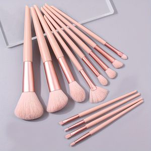 12-delige make-up kwastenset, zachte nylonen haren, palm kwasten, ongeparfumeerd, geschikt voor alle huidtypes, ABS kunststof handvatten, essentiële schoonheidstools voor dagelijkse make-up