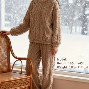 Dames 2-delige set, Dames winterkleding, Elegante dames 2-delige set, Dames broekenset, loungewear, voor wandelen/casual, Dames casual kleding