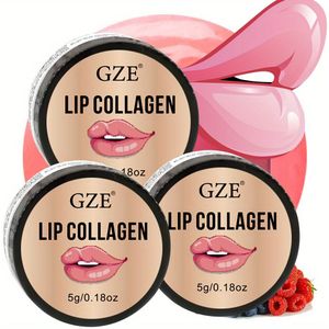 3-Pack GZE Lip Collagen Plumping Balsem - Hydraterende Lippensmeer met Collageen voor Vollere, Gladdere Lippen - Verzorging voor Volle en Jeugdige Lippen