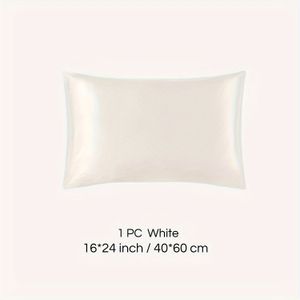 100% Kussensloop | Dubbelzijdige Satijnen met Verborgen Rits, Huidvriendelijk, Vochtvasthoudend, Temperatuurregulerend, door R RACHEL